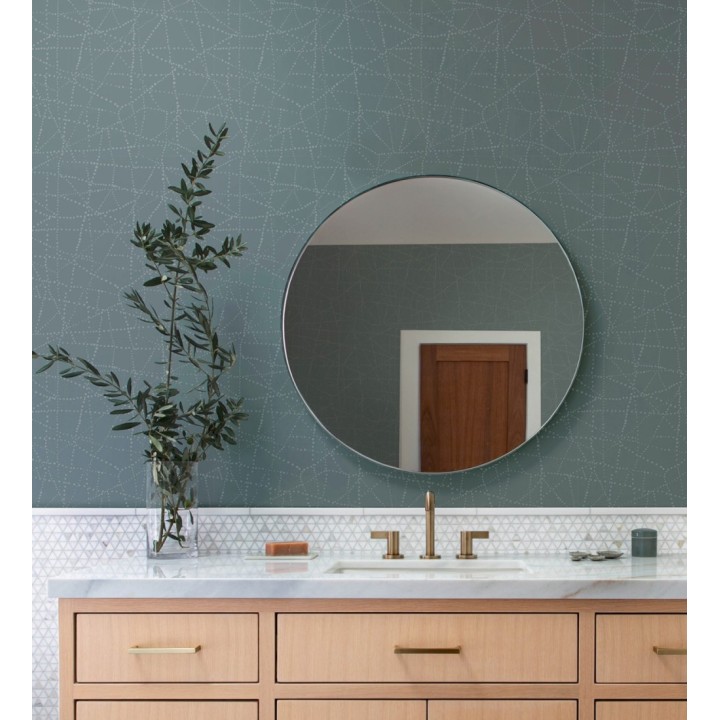 Papel pintado con líneas entrecruzadas inspiración de mapa estelar - Nomad Dots 683098