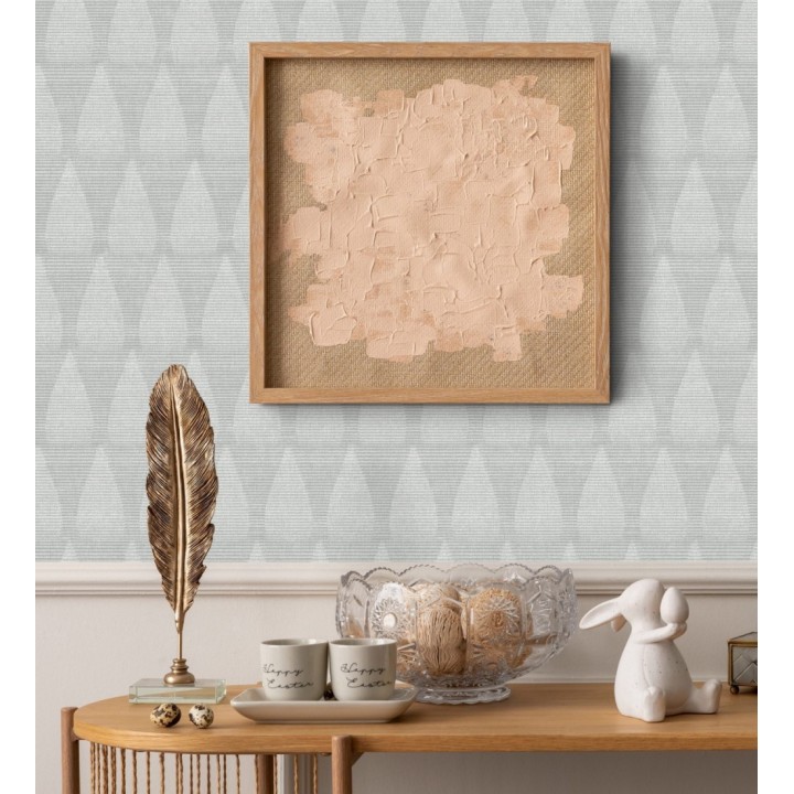 Papel pintado geométrico con dibujo de llamas estilo Mid Century Modern - Oasis Flames 683113