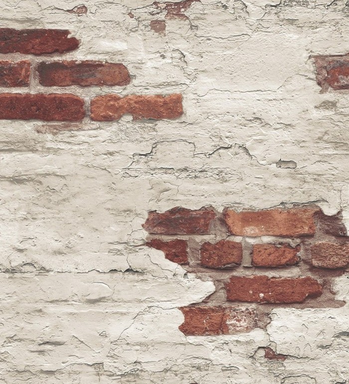 Papel pintado muro de ladrillo desgastado - Morris Street 124400