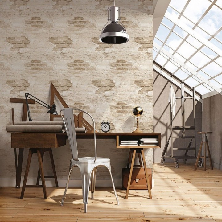 Papel pintado muro de ladrillo desgastado - Morris Street 124401