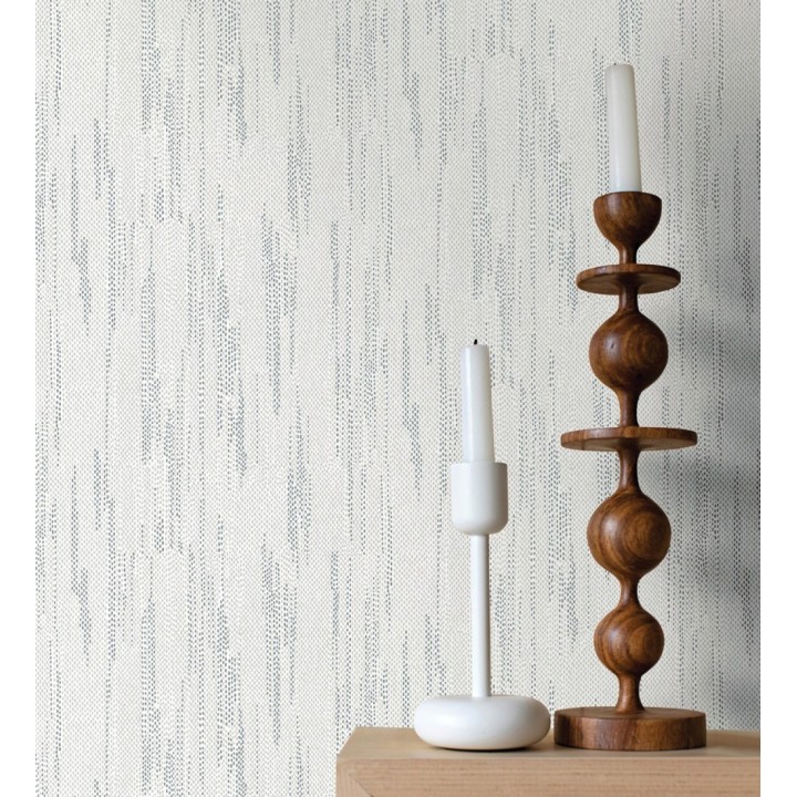 Papel pintado de arpillera con textura minimalista en gris oscuro y gris claro - Haarlem Weft 683121