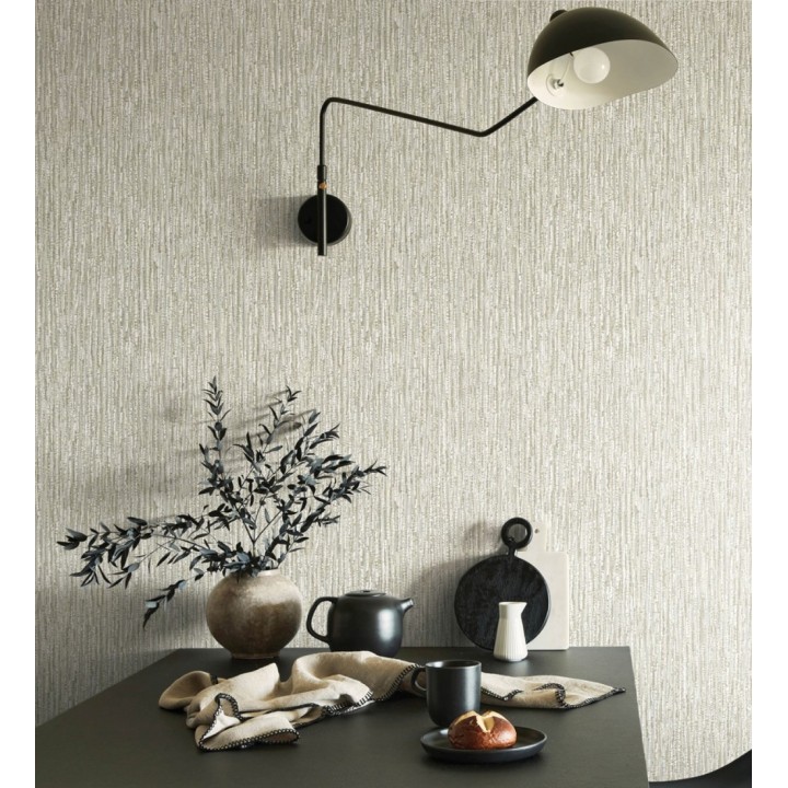 Papel pintado efecto de lentejuelas con tonos verdes salvia y gris visón - Montreal Haze 683122