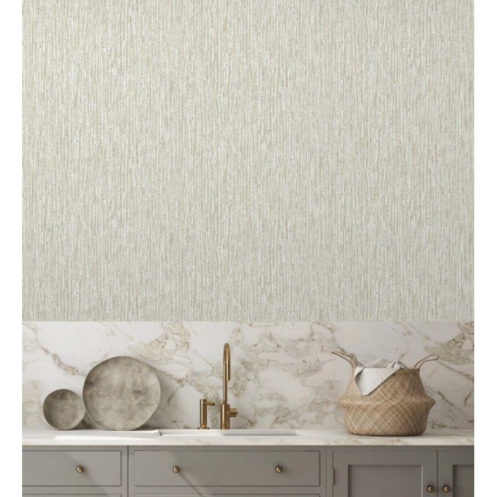 Papel pintado efecto de lentejuelas con tonos verdes salvia y gris visón - Montreal Haze 683122