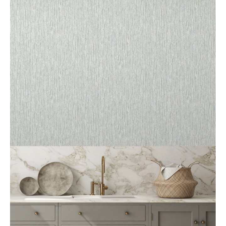 Papel pintado efecto de lentejuelas mate con tonos verde agua y beige - Montreal Haze 683124