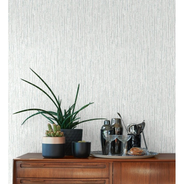 Papel pintado efecto de lentejuelas mate con tonos azules y beige - Montreal Haze 683126