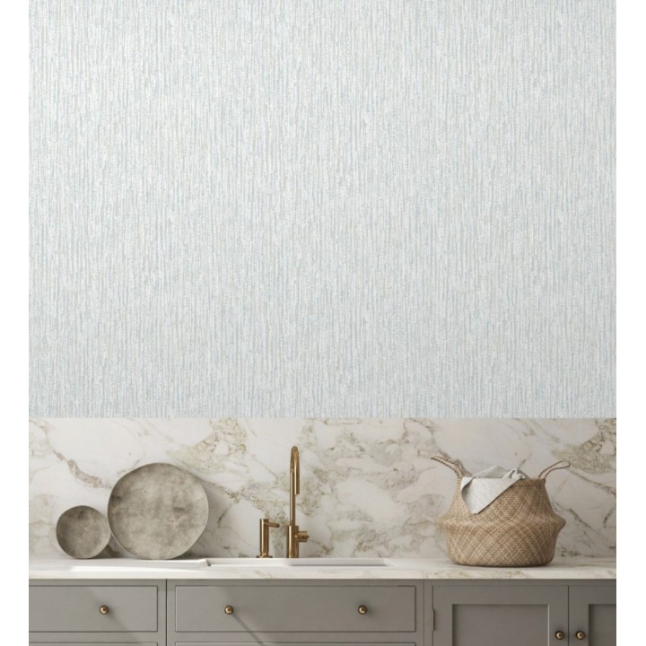 Papel pintado efecto de lentejuelas mate con tonos azules y beige - Montreal Haze 683126