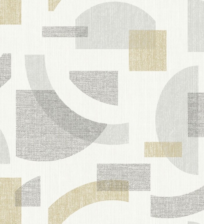 Papel pintado diseño abstracto con semicírculos y bloques - Ubuntu Motifs 683129