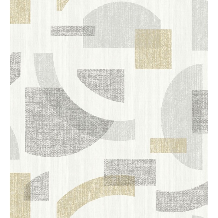 Papel pintado diseño abstracto con semicírculos y bloques - Ubuntu Motifs 683129