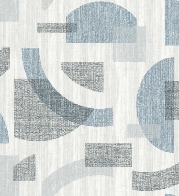 Papel pintado diseño abstracto con semicírculos y bloques - Ubuntu Motifs 683130