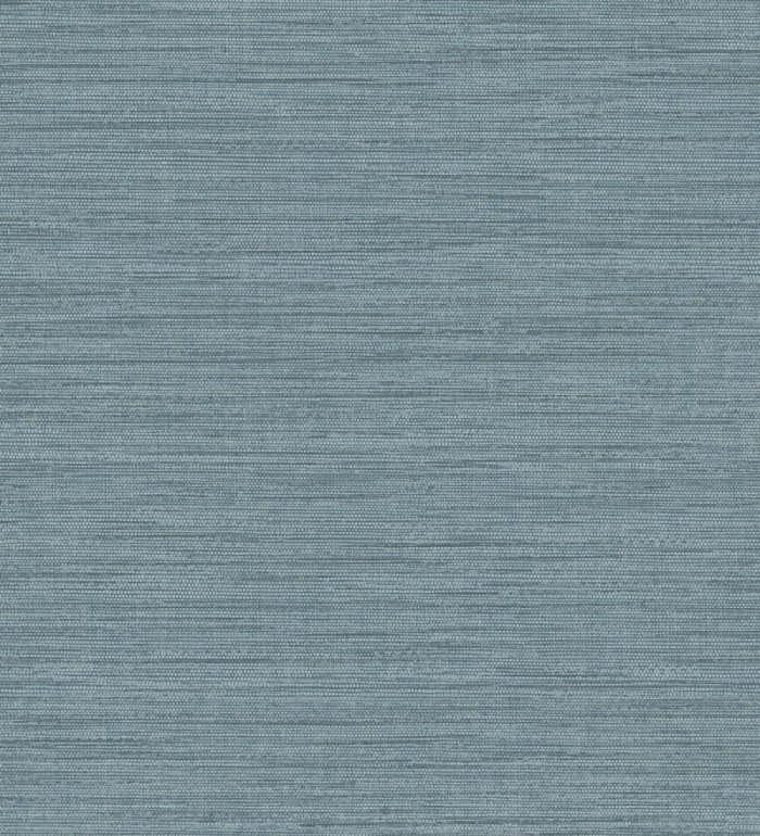 Papel pintado fibra vegetal microtexturada en tonos azul - Sahara Weave 683135
