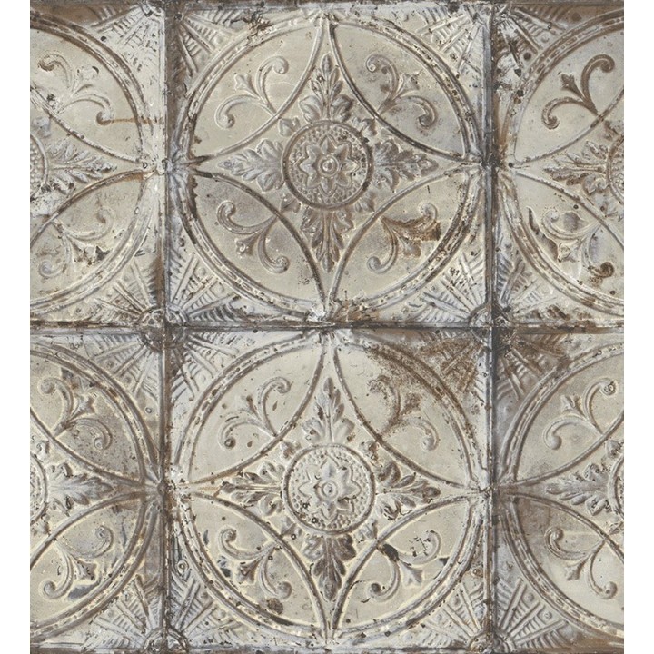 Papel pintado mosaico metálico tonos grises - Halim Mosaic 124418