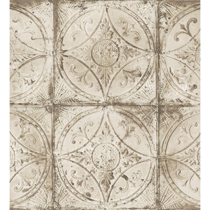 Papel pintado mosaico metálico tonos beige - Halim Mosaic 124420