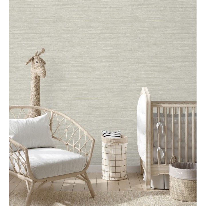 Papel pintado fibra vegetal microtexturada en tonos gris cálido - Sahara Weave 683141