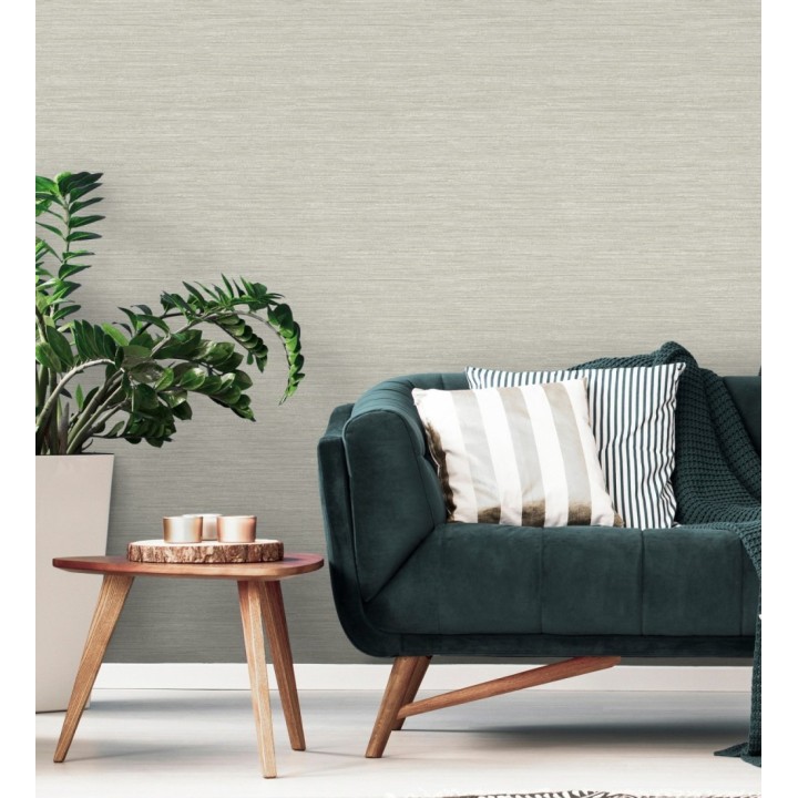 Papel pintado fibra vegetal microtexturada en tonos gris cálido - Sahara Weave 683141