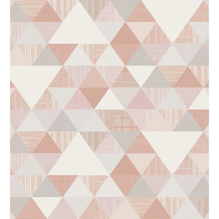 Papel pintado triángulos tricolor estilo nórdico - Hazel Metrix 125197