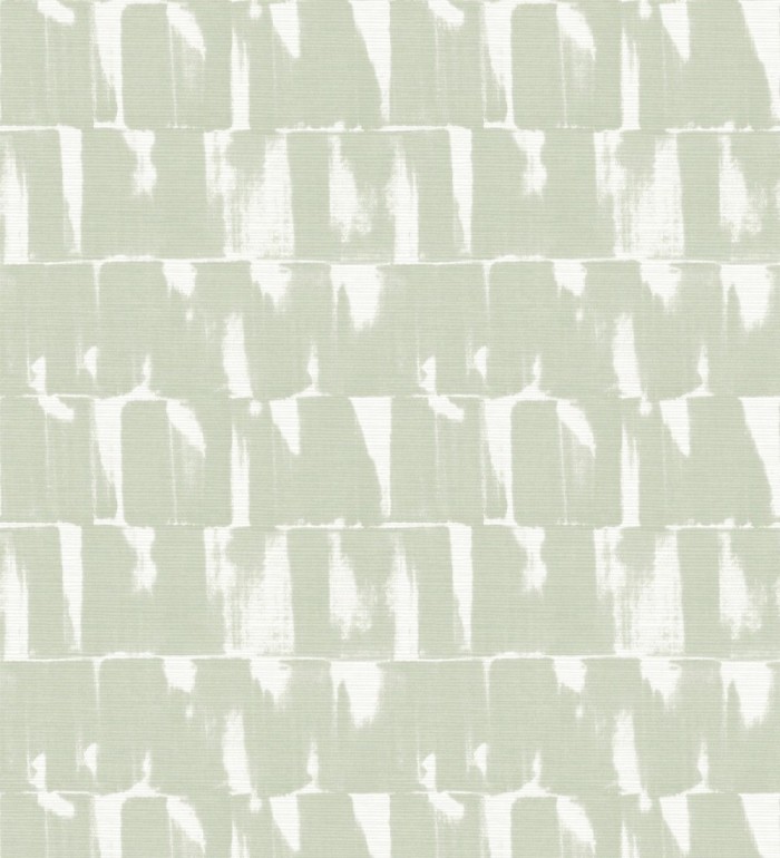 Papel pintado abstracto con pinceladas color verde  - Bashira 683168