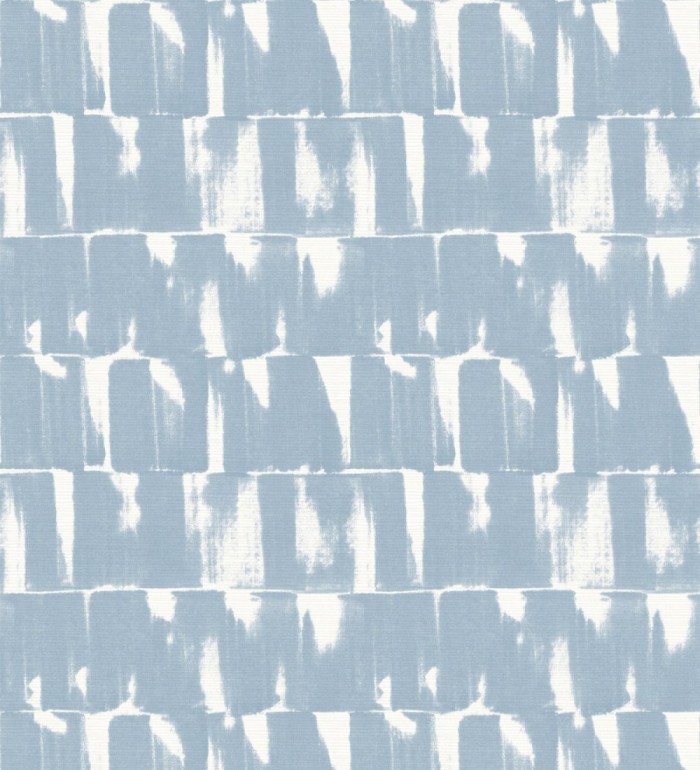Papel pintado abstracto con pinceladas color azul - Bashira 683170