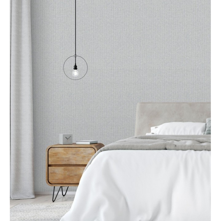 Papel pintado imitación arpillera de lino texturizada tonos azules y grises - Rasul Textile 683173