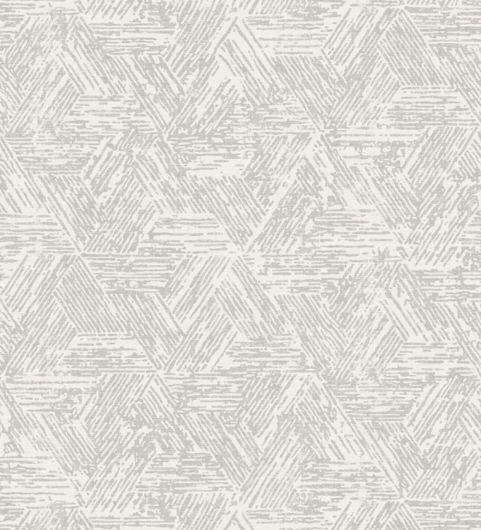 Papel pintado hexagonales con efecto desgastado color gris - Okon Trace 683179