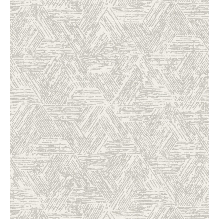 Papel pintado hexagonales con efecto desgastado color gris - Okon Trace 683179