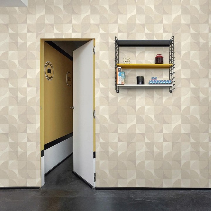 Papel pintado geométrico estilo retro - Oswald Retro 125219