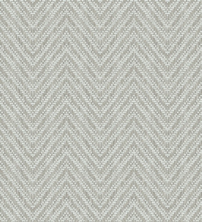 Papel pintado de espigas efecto fibra vegetal tonos gris visón - Mumbai Wide 683187