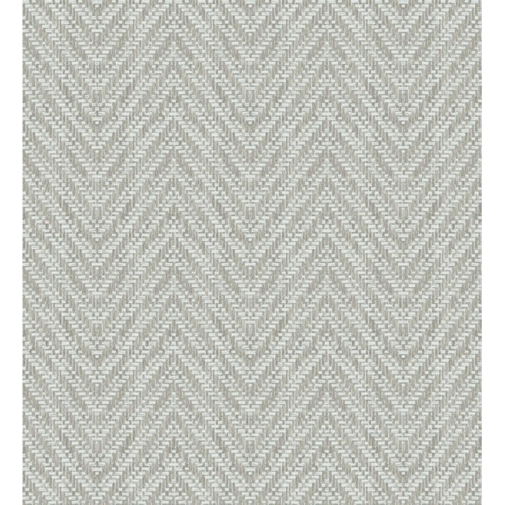 Papel pintado de espigas efecto fibra vegetal tonos gris visón - Mumbai Wide 683187