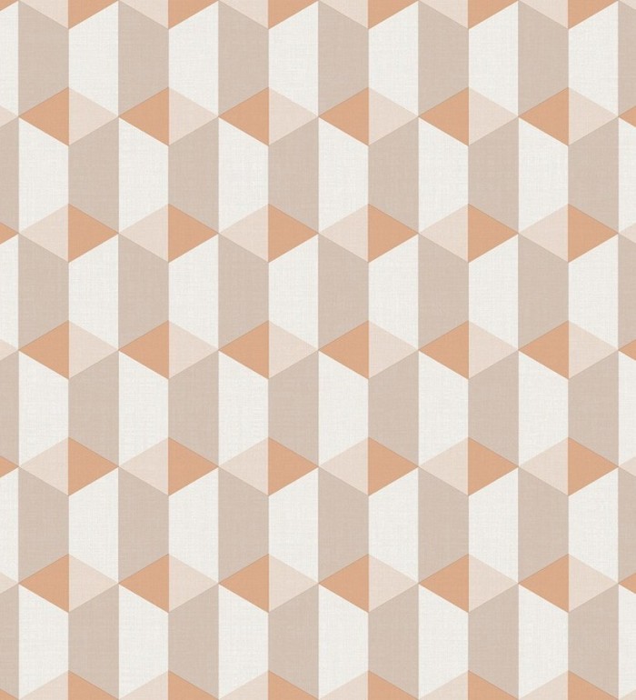 Papel pintado cubos geométricos estilo nórdico - Otis Metrix 125221