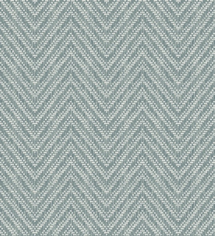 Papel pintado de espigas efecto fibra vegetal tonos azul petróleo claro - Mumbai Wide 683189