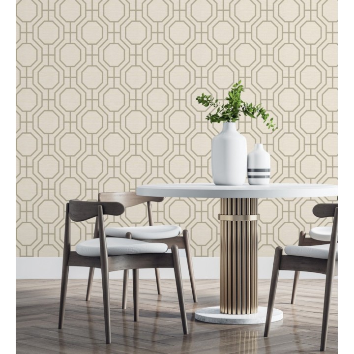 Papel pintado de celosía con formas octagonales - Berlin Essence 683191