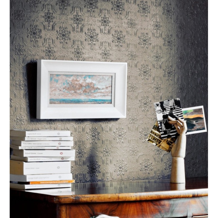 Papel pintado con relieve de motivos ornamentales repintable - Constantine Emboss 683195