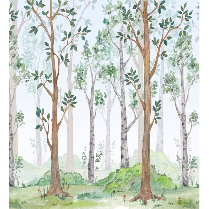 Papel pintado mural infantil con escena de bosque encantado - Baby Wonderland 683198