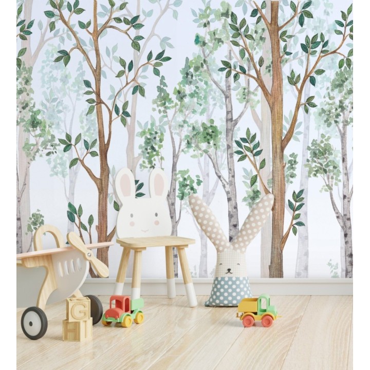 Papel pintado mural infantil con escena de bosque encantado - Baby Wonderland 683198