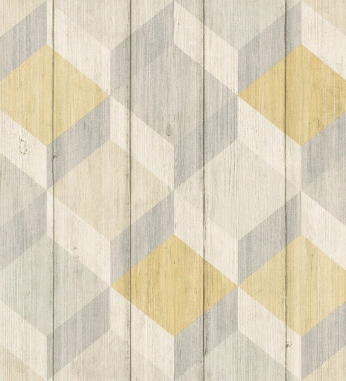 Papel pintado cubos de colores 3D - Porvoo Wood 125227