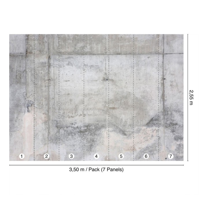 Papel pintado mural hormigón envejecido con efecto realista - Industrial Charm 683199