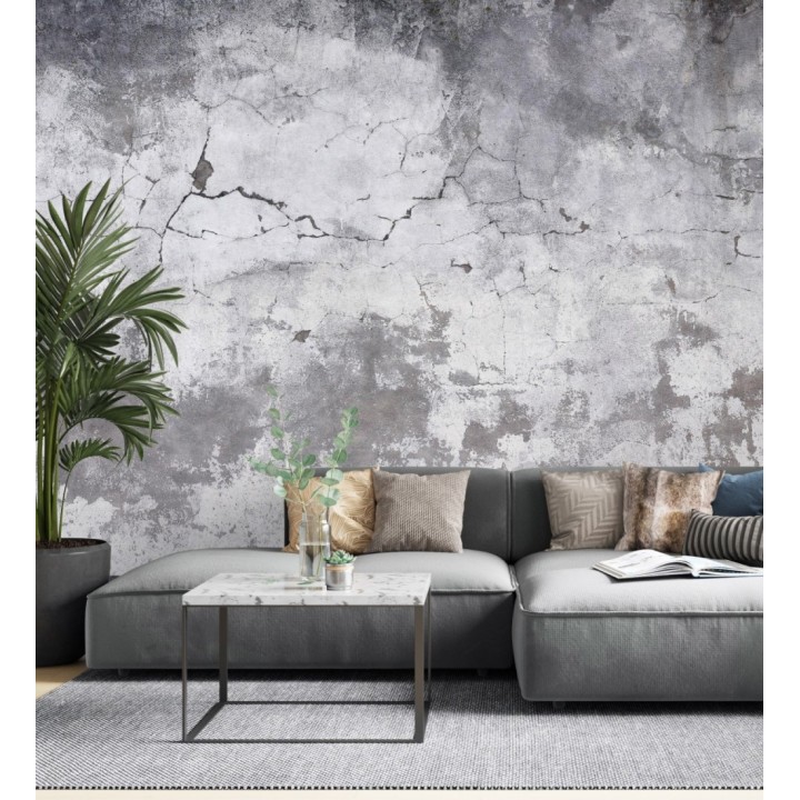 Papel pintado mural imitación pared agrietada para estilo industrial - Industrial Charm 683201