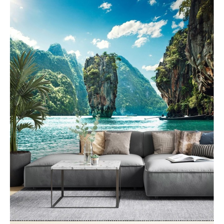 Papel pintado mural de paisaje exótico de islas y aguas cristalinas - Nature Haven 683204