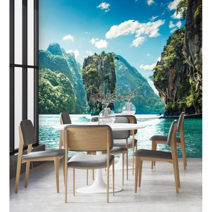 Papel pintado mural de paisaje exótico de islas y aguas cristalinas - Nature Haven 683204