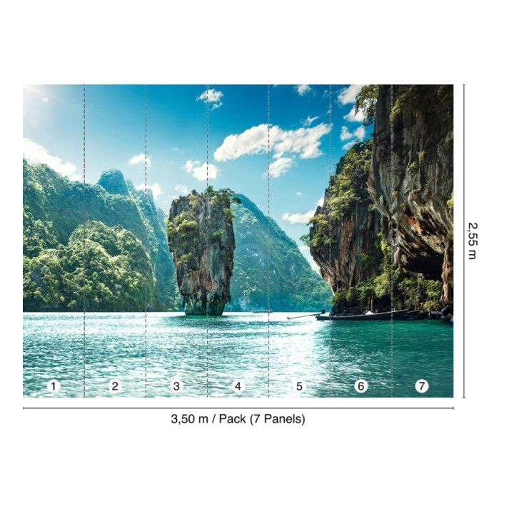 Papel pintado mural de paisaje exótico de islas y aguas cristalinas - Nature Haven 683204