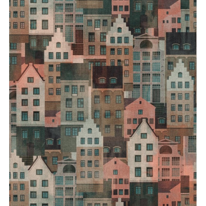 Papel pintado mural de ciudad con diseño de casas urbanas - Urban Dreams 683209