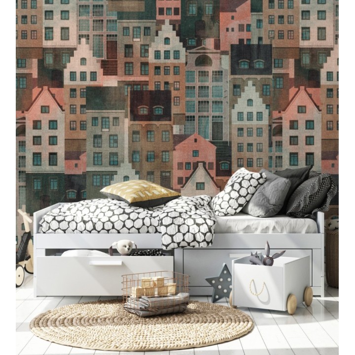 Papel pintado mural de ciudad con diseño de casas urbanas - Urban Dreams 683209