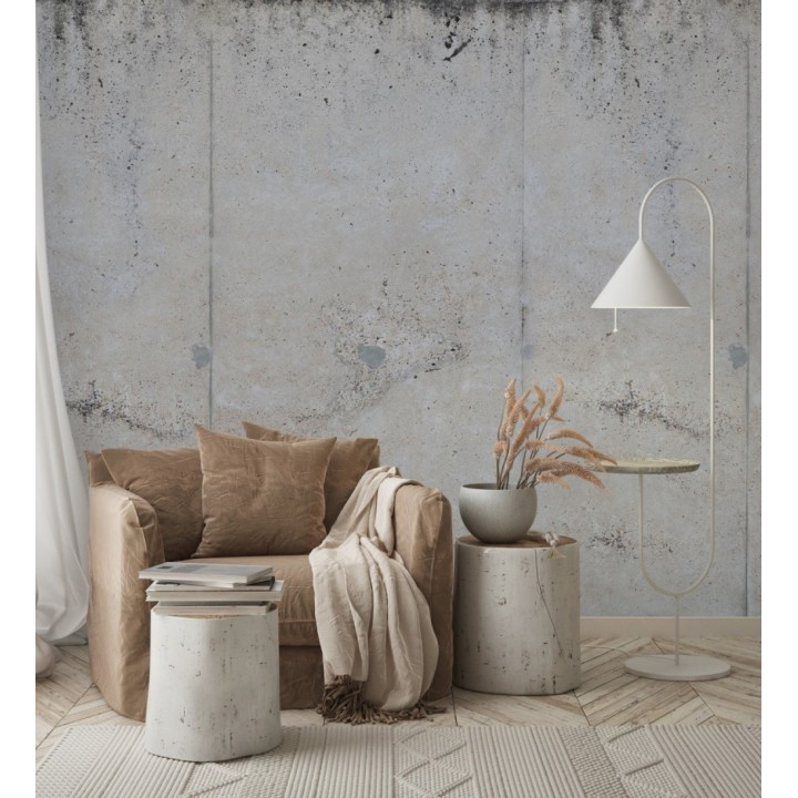 Papel pintado mural con efecto de concreto desgastado - Industrial Charm 683219