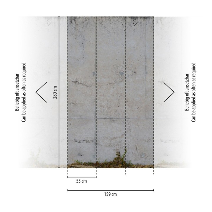 Papel pintado mural con efecto de concreto desgastado - Industrial Charm 683219