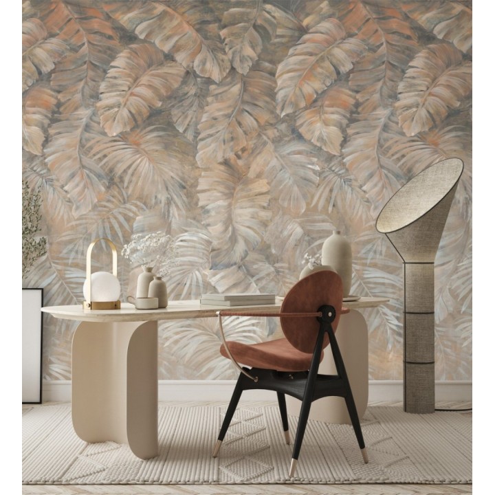 Papel pintado mural tropical en colores terrosos - Exotic Wilderness 683222