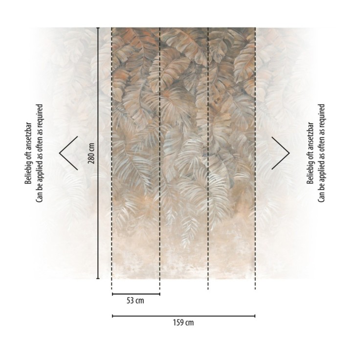 Papel pintado mural tropical en colores terrosos - Exotic Wilderness 683222