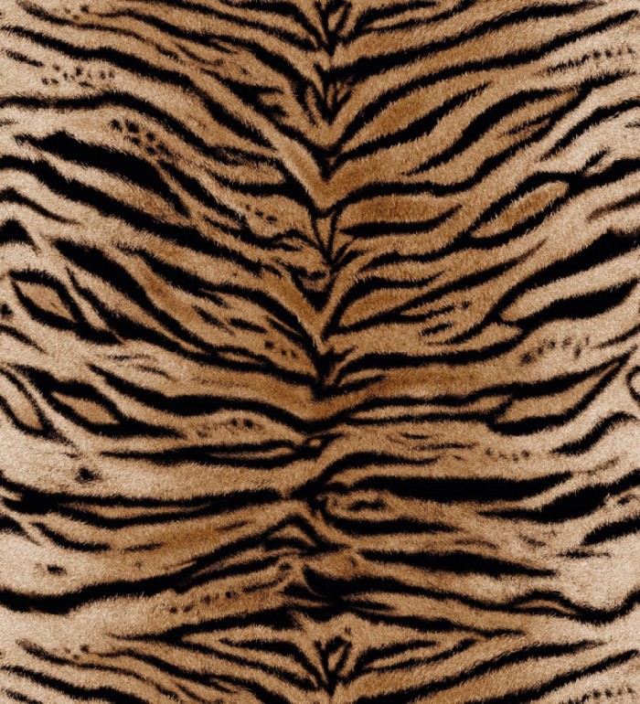 Papel pintado mural imitación a piel de tigre en tonos naturales - Wild Tiger 683225