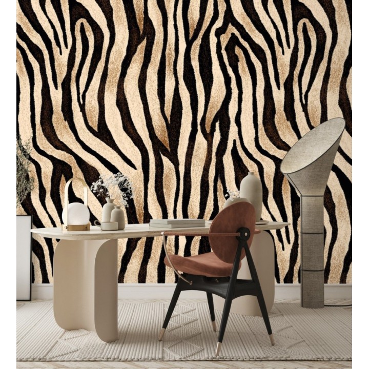 Papel pintado mural imitación piel de tigre estilo animal print  - Wild Tiger 683226