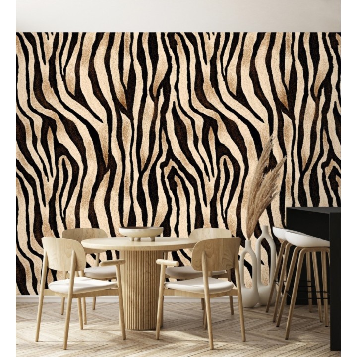 Papel pintado mural imitación piel de tigre estilo animal print  - Wild Tiger 683226
