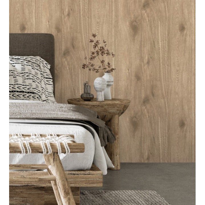 Papel pintado imitación madera de roble con textura natural - Catival Wood 683243