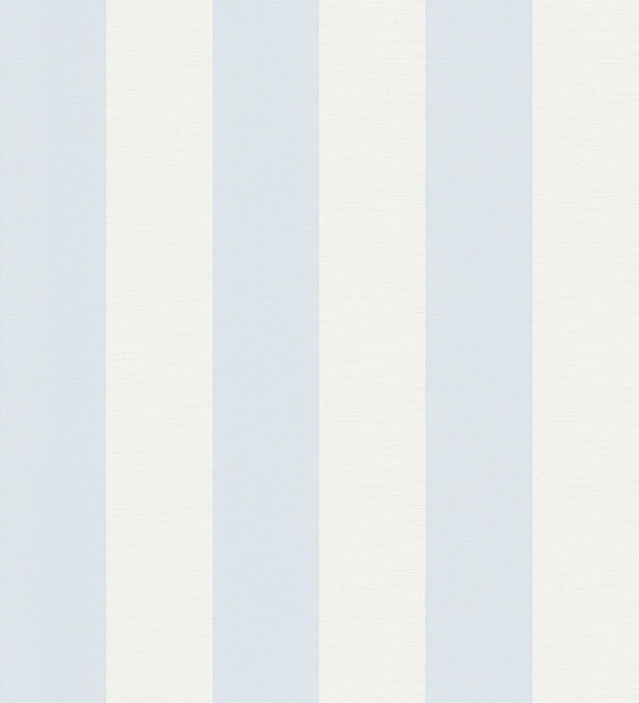 Papel pintado de rayas celeste y blancas con textura textil - Bossa Nova Stripes 683244
